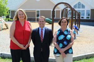 Susan Ryan, Frank Edelblut, Colleen Sliva at Spaulding Youth Center