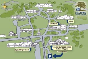 Spaulding Youth Center illustrated campus map